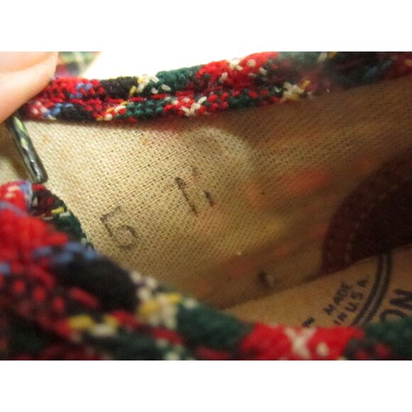 Vintage sz 5 Keds Womens Plaid Canvas Sneakers 1970's Scottish New Wave Punk - Picture 8 of 11